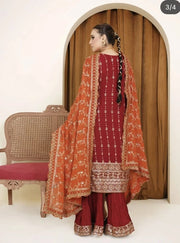 B 100 MAROON ORANGE