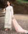 Qalamkar Design Lawn Cream Suite - Image 6