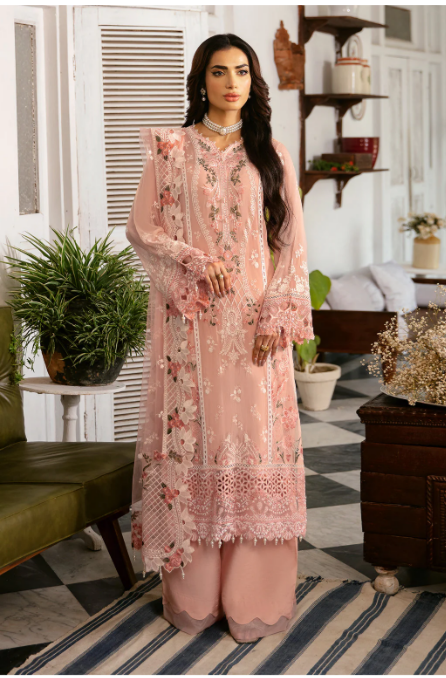 Ramsha Baby-Pink Chiffon Suite